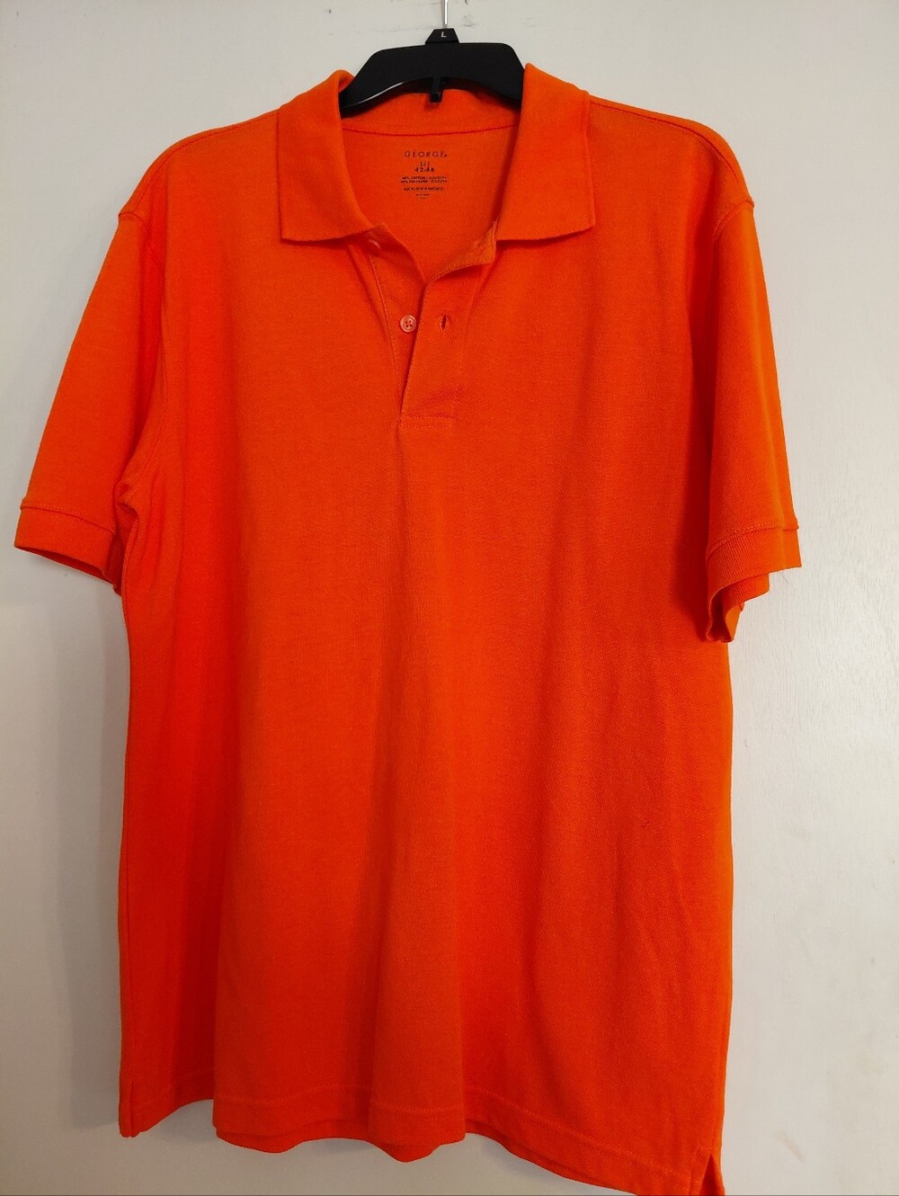 George Bright orange polo shirt, short sleeves. size 42/44 Large, $15 Nwot